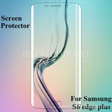 2016 new arraive wholesale custom made full cover anti-fingerprint tempered glass screen protector for samsung s6 edge plus